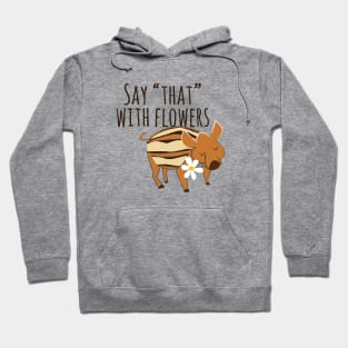 Little boar with a flower #3 Hoodie